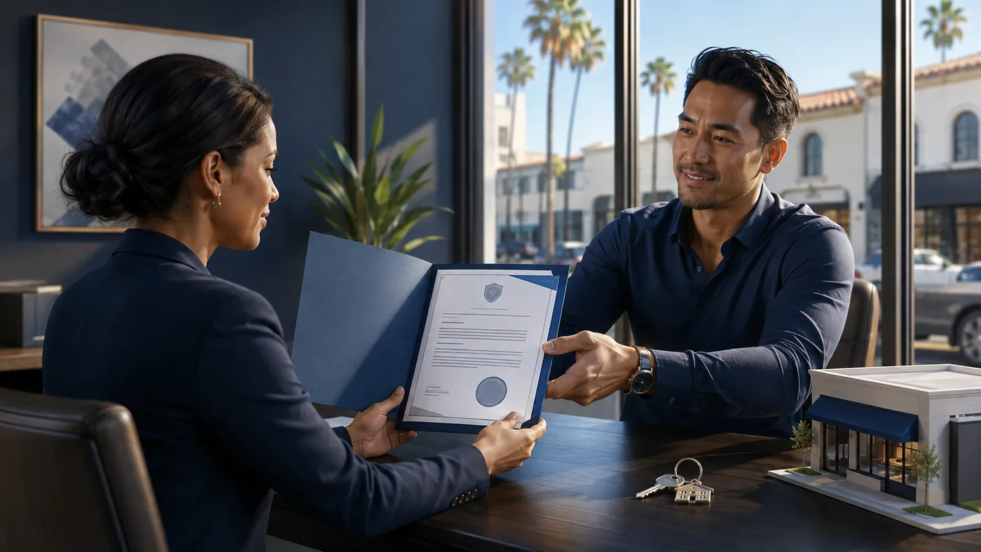 Property manager reviewing a certificate of insurance