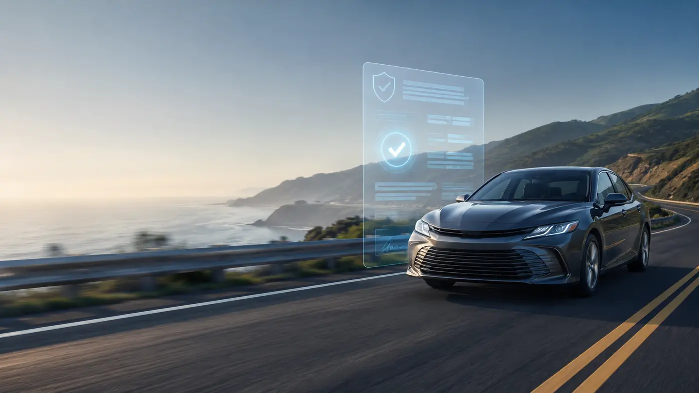 California driver reviewing DMV auto insurance requirements